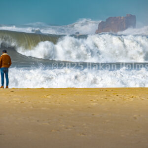 Nazaré beach in feb -24